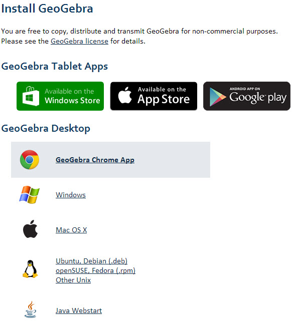 Installation af GeoGebra