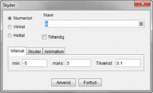 Skyder-menu-interval