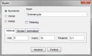 Skyder-menu-sidelængde