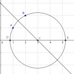 Cirkel gennem 2 punkter og midtnormal