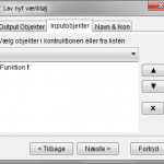 Værktøj - Toppunkt & Rødder for funktion - Inputobjekter
