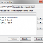 Værktøj - Toppunkt & Rødder for funktion - Outputobjekter