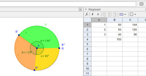 Cirkeldiagram i GeoGebra