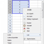 Pindediagram-Liste af punkter